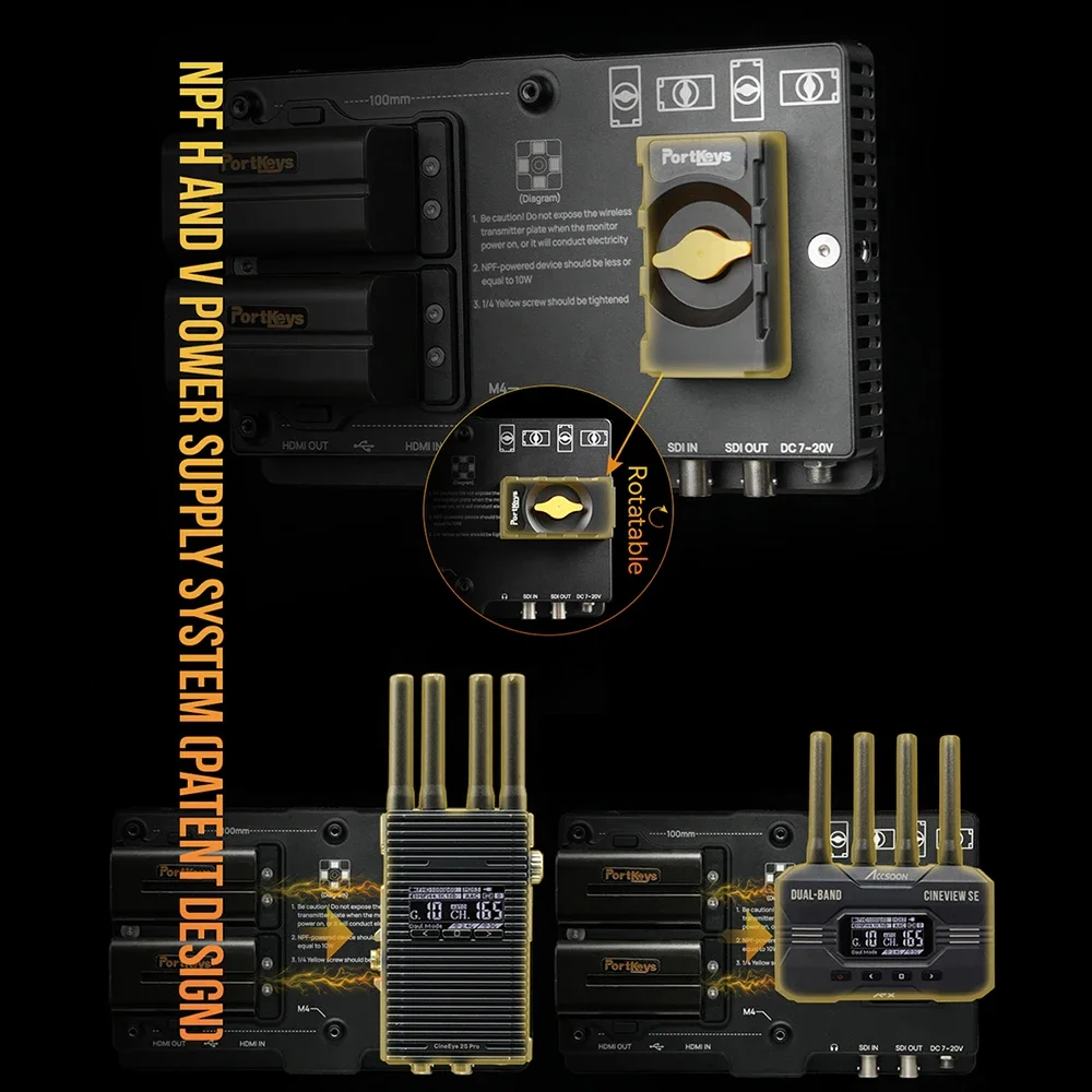Portkeys HS8 8" 1100nit 3G-SDI 3D LUT Output 4K HDMI 3G SDI Monitor Support SDI/ HDMI CONVERSION for Cameras Video Photography