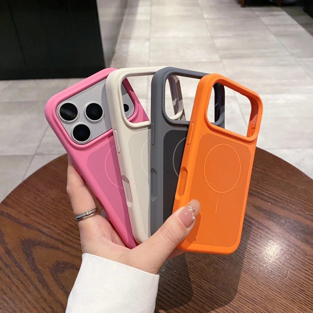 Premium Liquid Silicone Magnetic Wireless Charging Case - Skin-Feel Cover