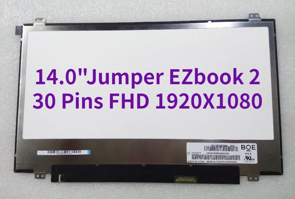 

14.0" Laptop Matrix For Jumper EZbook 2 LCD Screen 30 Pins FHD 1920X1080 IPS panel replacement