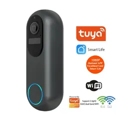 1080P Tuya Smart Video Doorbell WIFI Wireless Door Bell Waterproof Night Vision Smart Home Video Intercom Camera 2.4GHz 5GHz