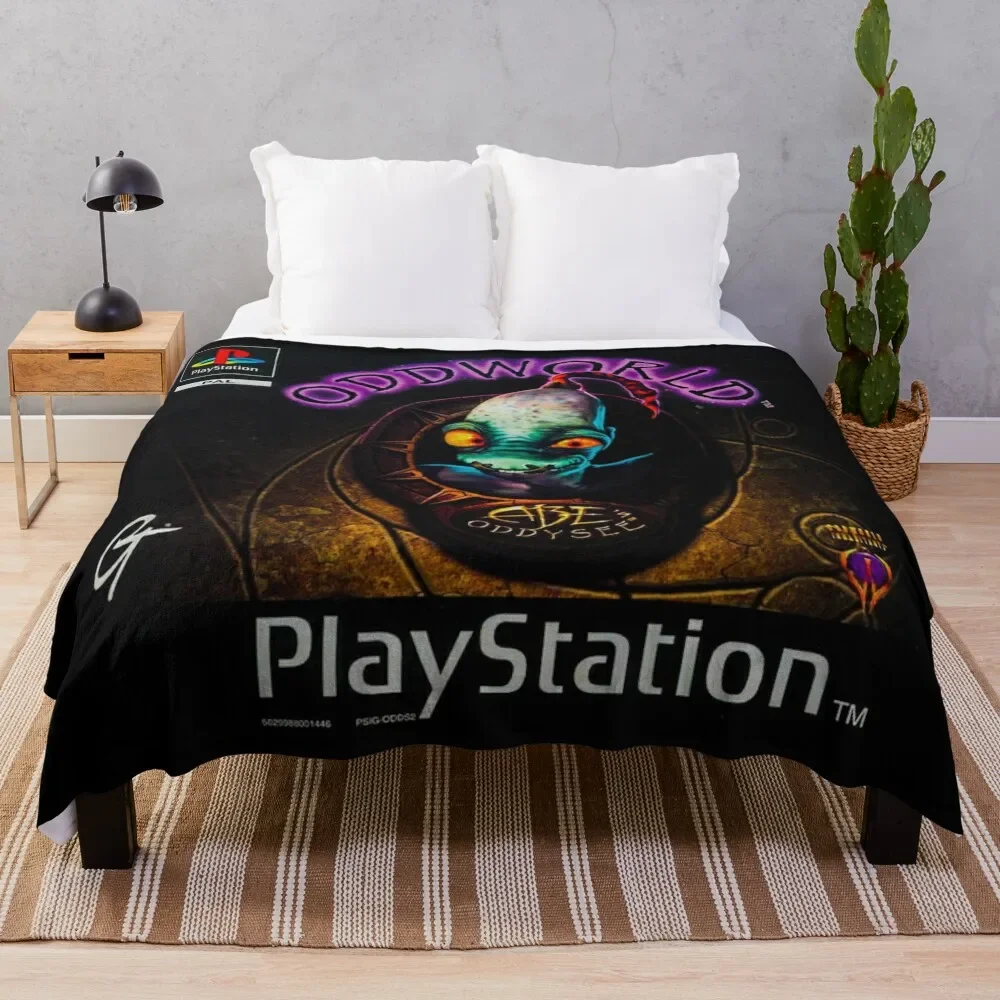 

PS1 Oddworld Videogame Throw Blanket Thin Hair Sleeping Bag Large Soft Big Blankets