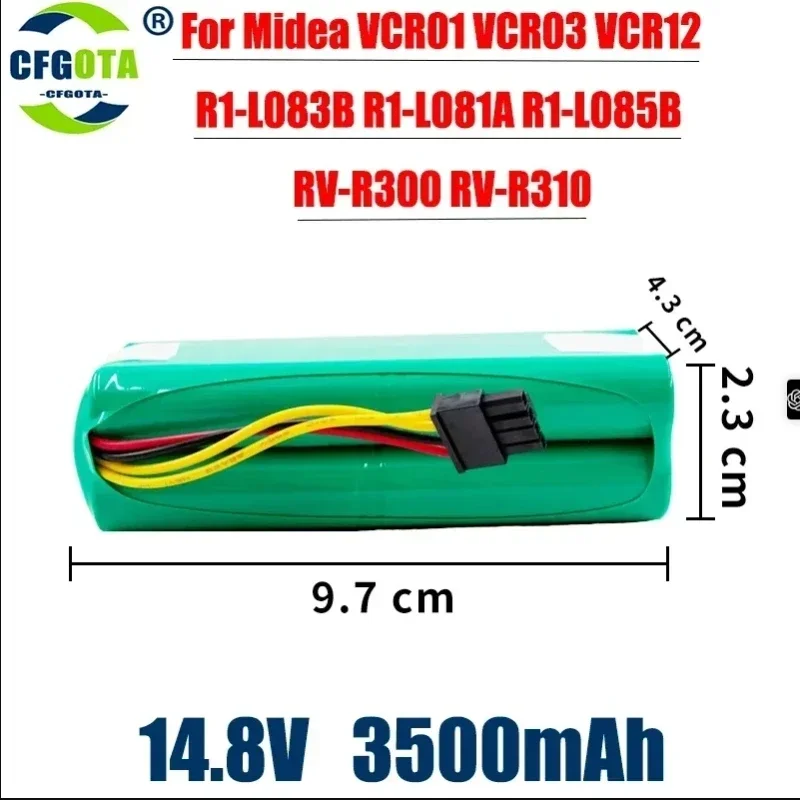 

14.4V 3500mAh Ni-MH Battery For Midea VCR01 VCR03 VCR12 R1-L083B R1-L081A Deebot Deepoo X600 ZN605 ZN606 ZN609 Vacuum Cleaner