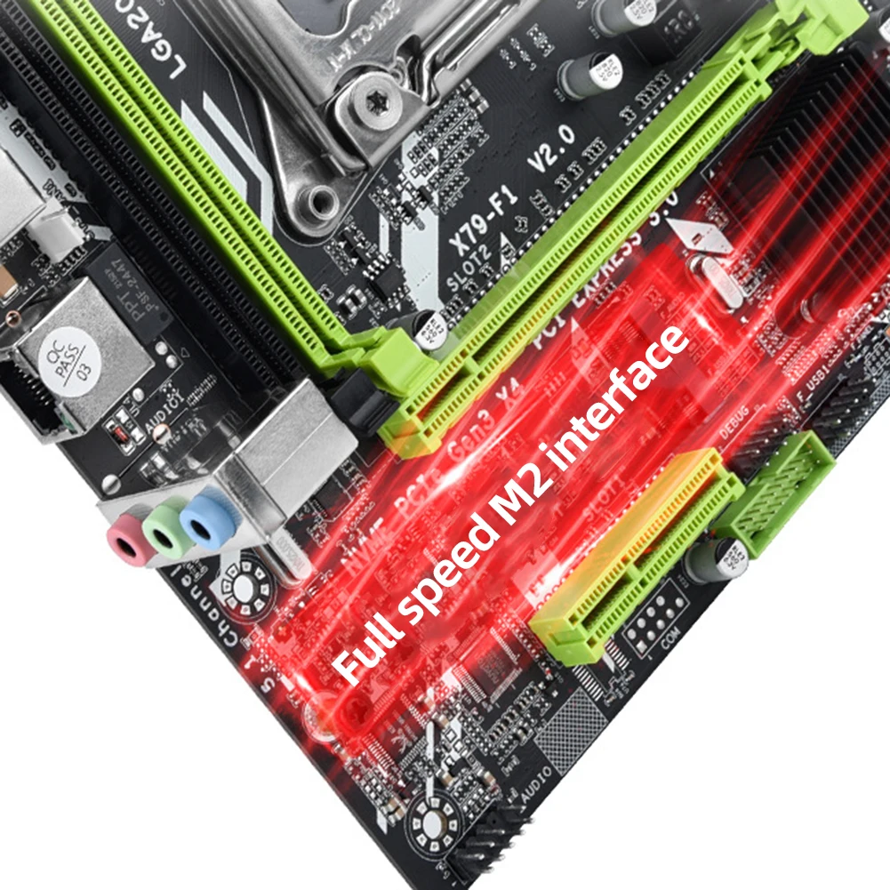 X79  Ʈ, LGA2011 ޺ Xeon E5 2650 V2 CPU, 4pcs x 4GB = 16GB ޸, DDR3 ECC RAM 1333Mhz NVME M.2 