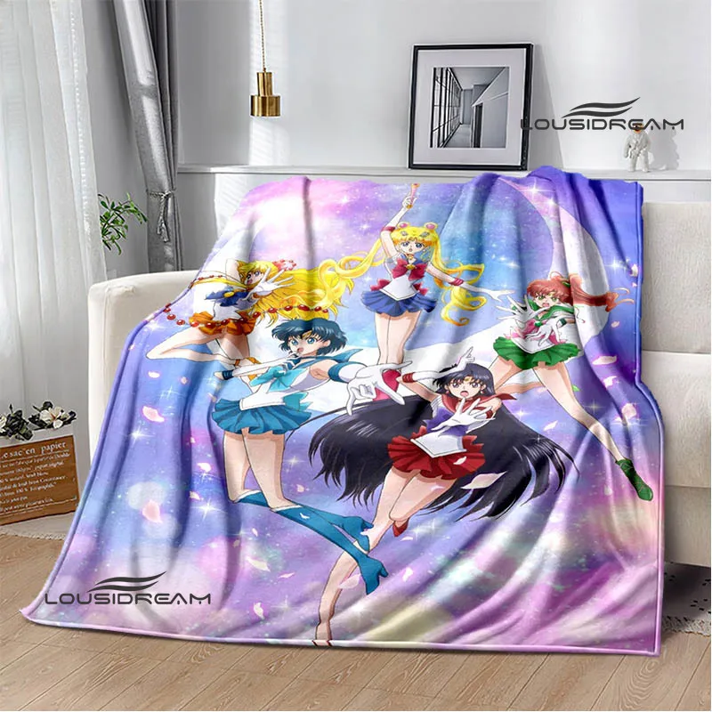 

Cartoon S-Sailor Moon printed blanket Flange warm blanket picnic blankets cubre cama throw blanket bed linings Birthday Gift
