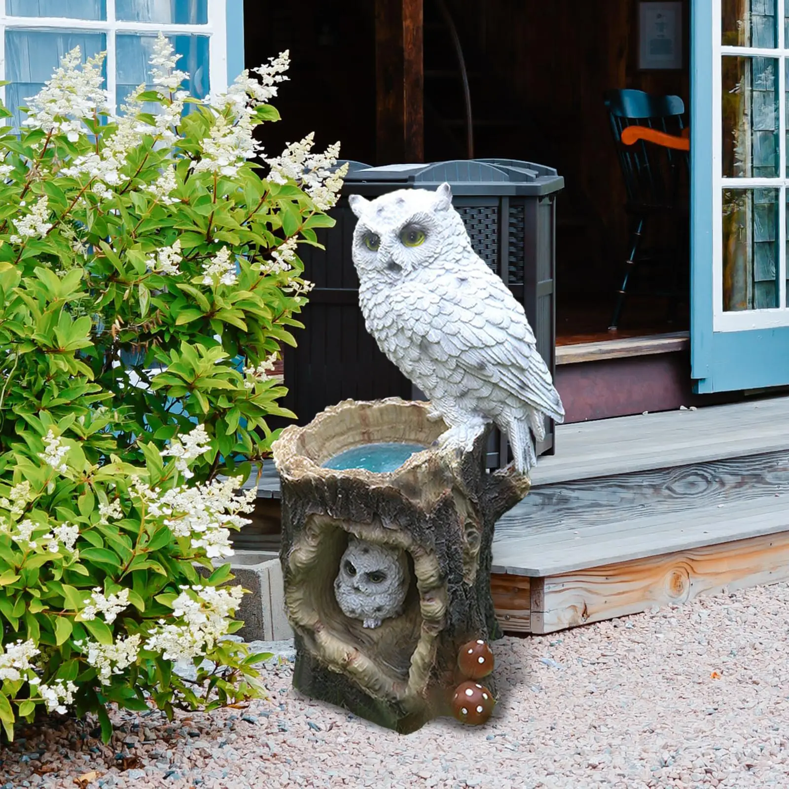 

Owl Statue Solar Light Decoration Resin Lawn Ornaments Figurines for Indoor