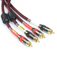 Limited time offer 5N OFC audio cable 2RCA to 2RCA Red and white Lotus plug signal coaxial line AV CD power amplifier cable - Image 3