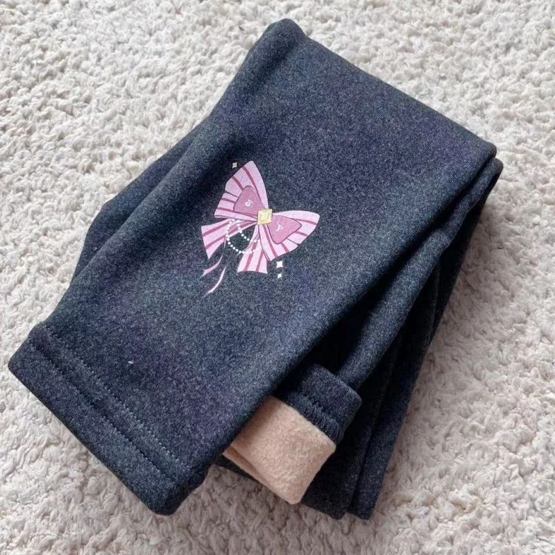 Girls Leggings Autumn Sping Winter Children Plus Velvet Pants Thicken Warm Long Trousers for Kids Baby Skinny Pencil Pants girls pants kids pants girls trousers