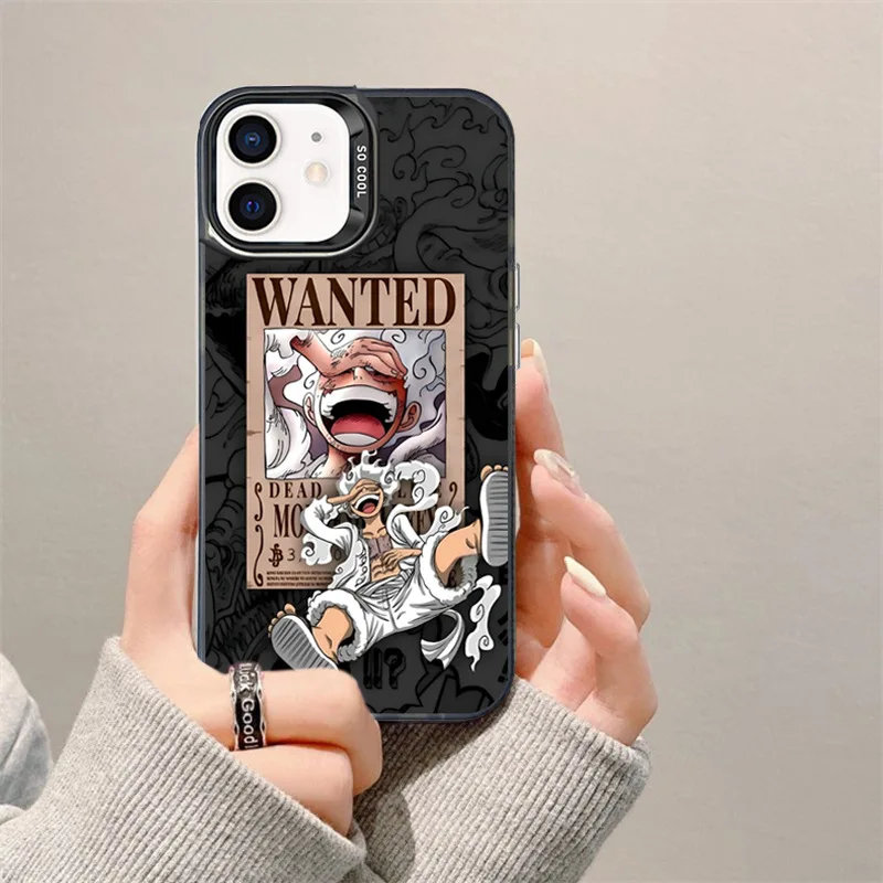 Anime One Piece Luffy Gear 5 Phone Case for iPhone 15 14 13 Pro Max 12 11 Shockproof Soft TPU Protection