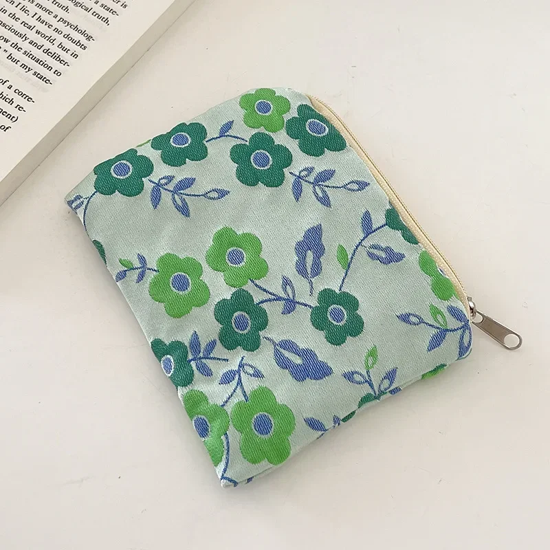 Mini Porte-monnaie En Toile Avec Zip - Organisateur Compact Pour Pièces, Cartes, Rouge à Lèvres - Format 10x8 Cm - Idéal Voyage Ou Quotidien