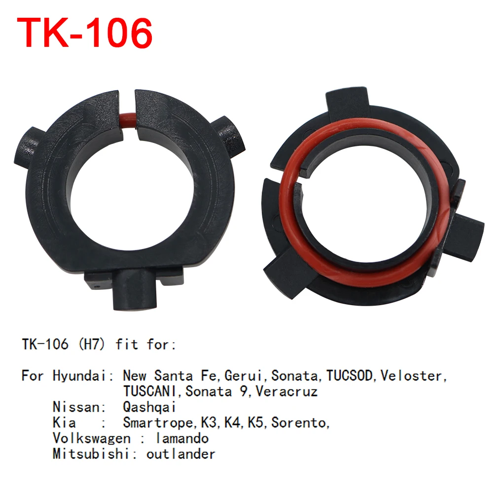 LED Headlight Bulb H1 H7 Car Adapter Base Retainer Holder Socket Headlamp Mount Stand Nissan Benz Ford Focus VW KIA 2Pcs headlight holder led lamp bulb base led headlight light holder led lamp bulb light bulb socket socket connector plug adapter