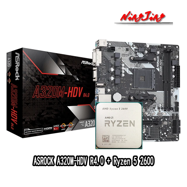 AMD Ryzen 5 2600+Asrock A320M-HDV セット