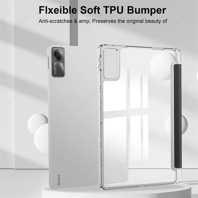 Transparent Protective Case with Awake/Sleep Cover