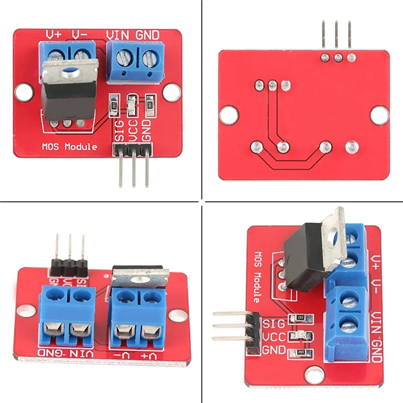 IRF520 MOS 드라이버 모듈 PWM 조광기, 탑 모스펫 버튼, IRF 520, 아두이노 MCU 암 라즈베리 파이, 0-24V, 10 개
