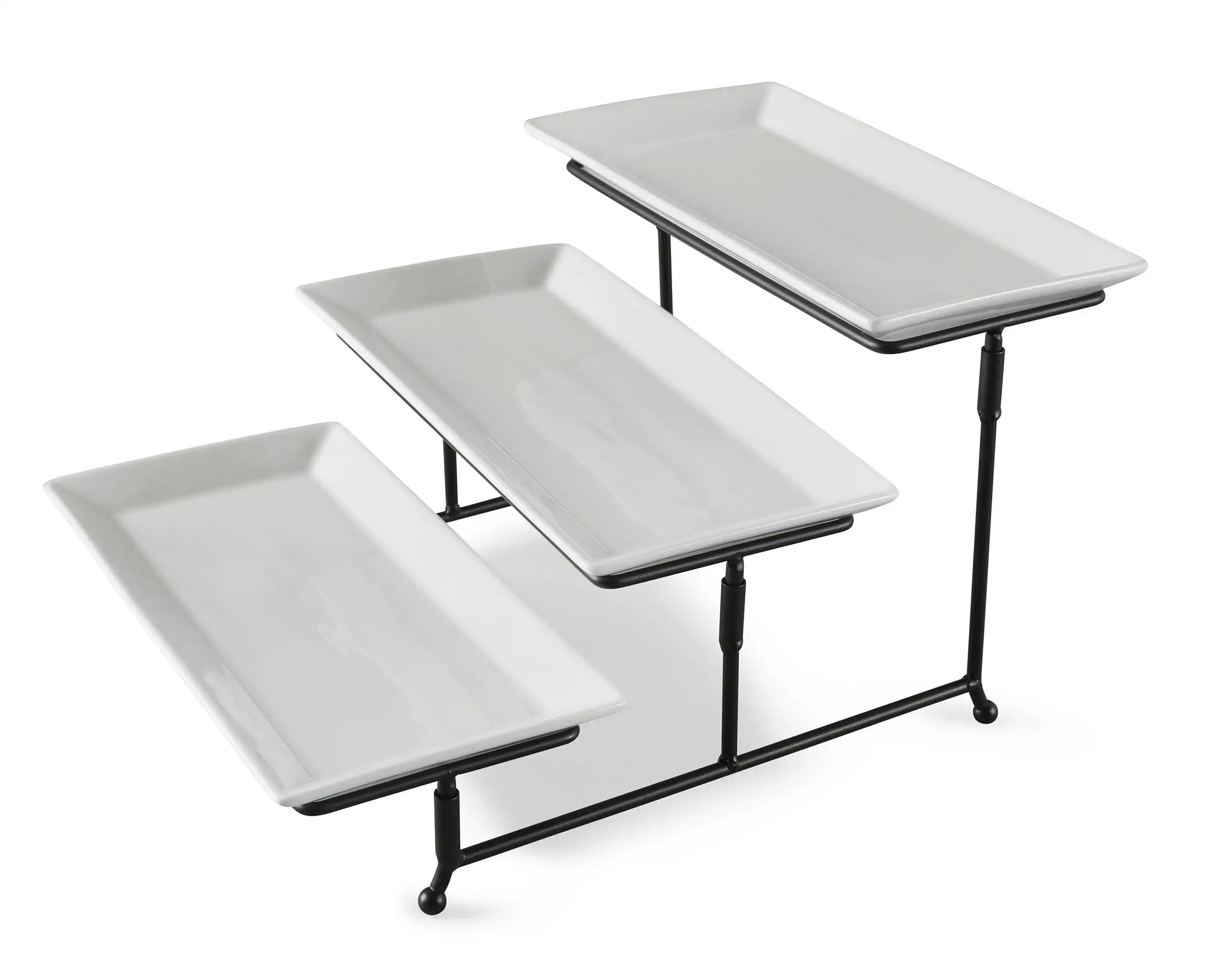 

Better Homes & Gardens White Porcelain 3 Tiered Serve Set