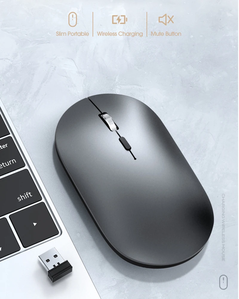 X2 Wireless Bluetooth Mouse Dual Mode 2.4g Laptop Desktop Tablet DPI Adjustable Silent Type-C Charging Port Mouse