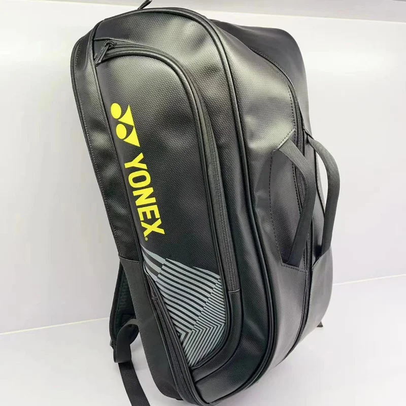 YONEX High Quality Badminton Racket Sports Backpack Leather Tennis Shoulder Bag Multifunctional Fit 4-6 Pieces Racket Backpack 6
