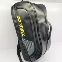 YONEX High Quality Badminton Racket Sports Backpack Leather Tennis Shoulder Bag Multifunctional Fit 4-6 Pieces Racket Backpack 1