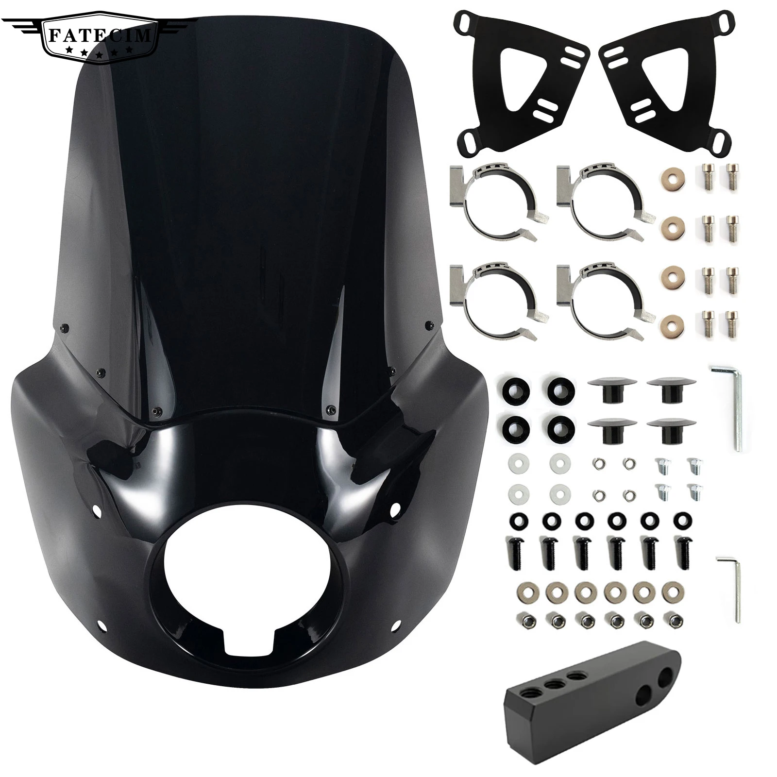 15 inch Windshield Motorcycle Front Fairing For Road Warrior Fairing FOR DYNA 06-17 SOFTAIL STREET BOB LOW RIDER