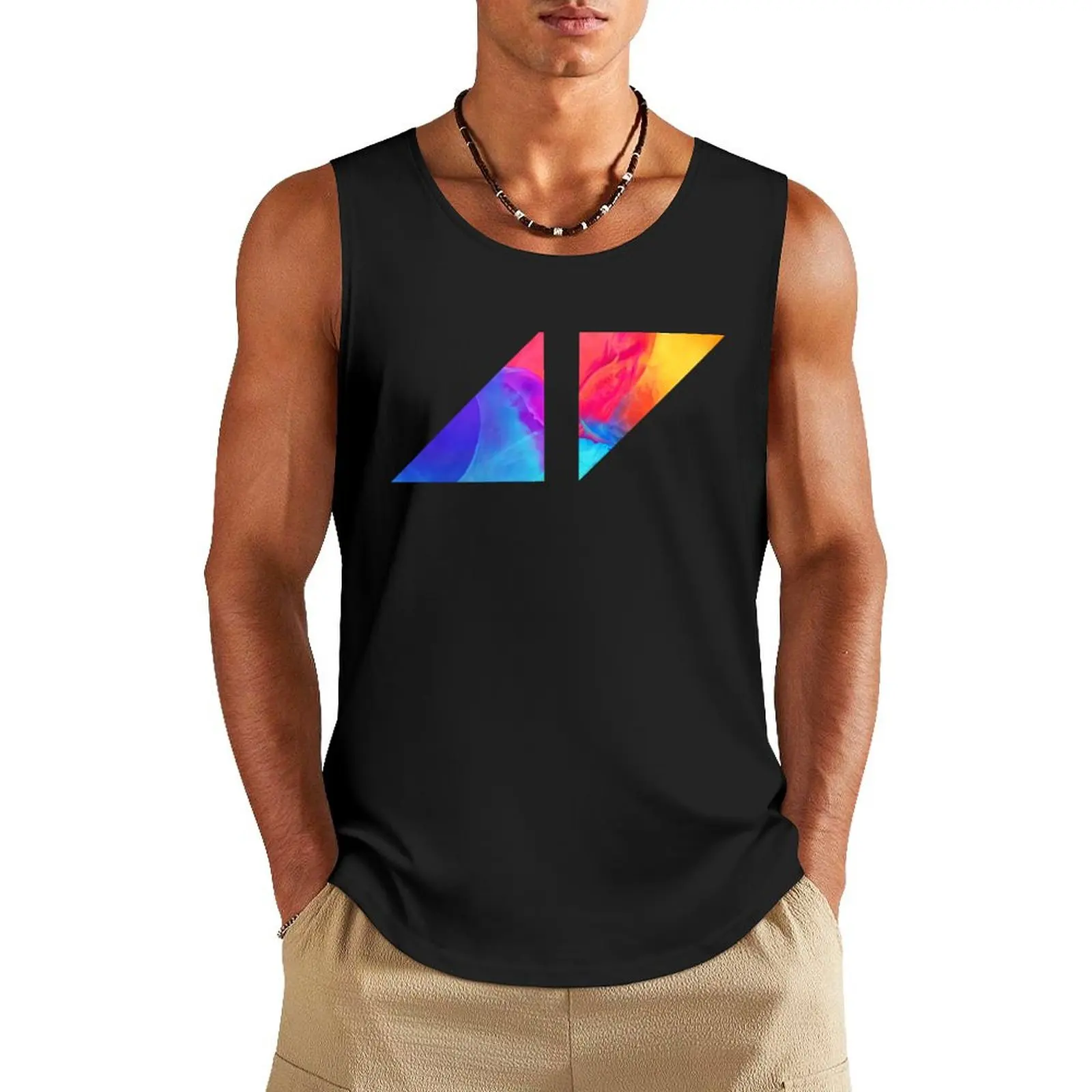 avicii logo only big size Tank Top Japanese t-shirt Sleeveless men