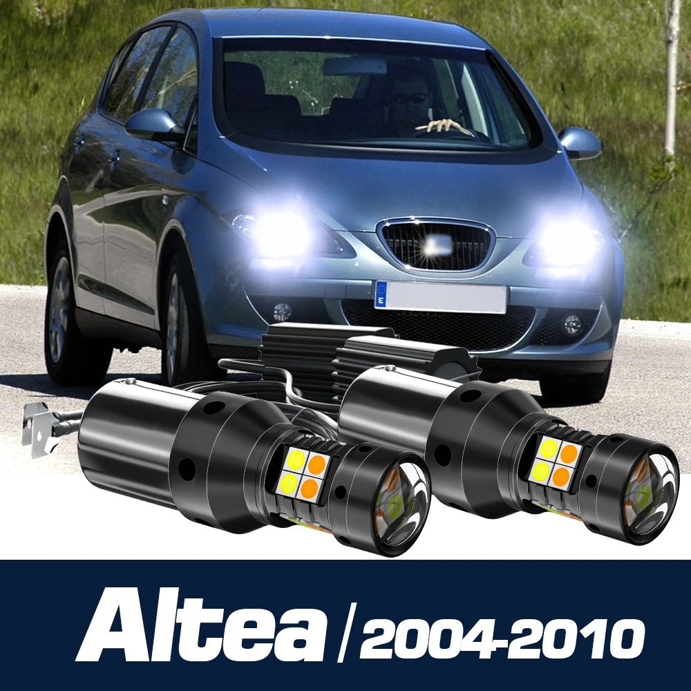 

2pcs LED Dual Mode Turn Signal+Daytime Running Light Canbus Accessories DRL For Seat Altea XL 5P 2004-2010 2005 2006 2007 2008