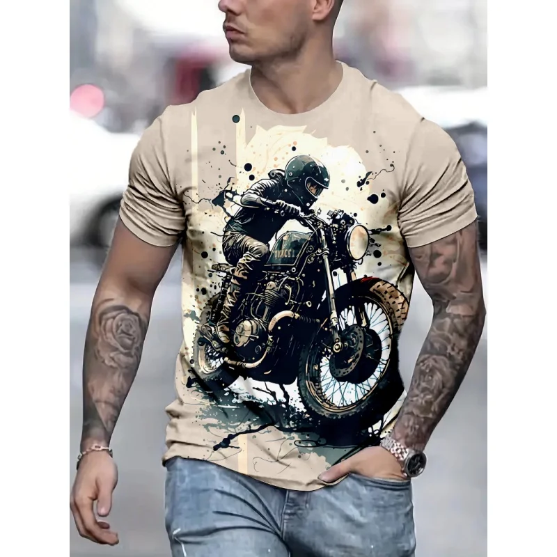 Men Casual Graphic 3D Print T Shirt Oversized Short Sleeve