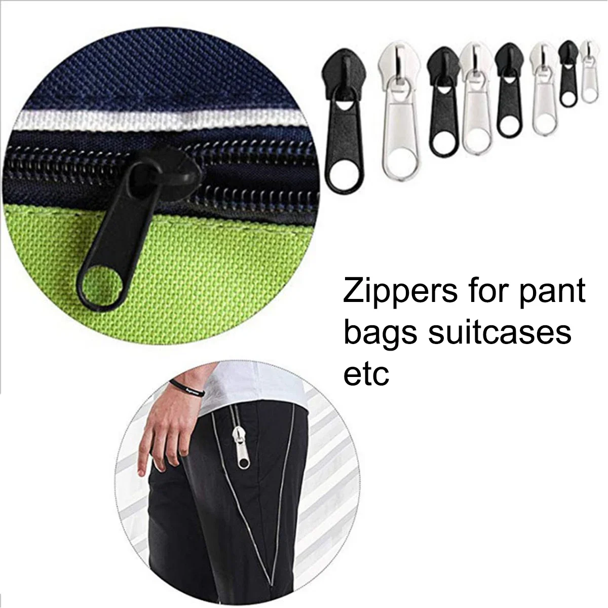 197 Pcs Zipper Repair Kit Universal Instant Fix Replacement Zip Slider Teeth Rescue New Design Zippers Sewing Clothes