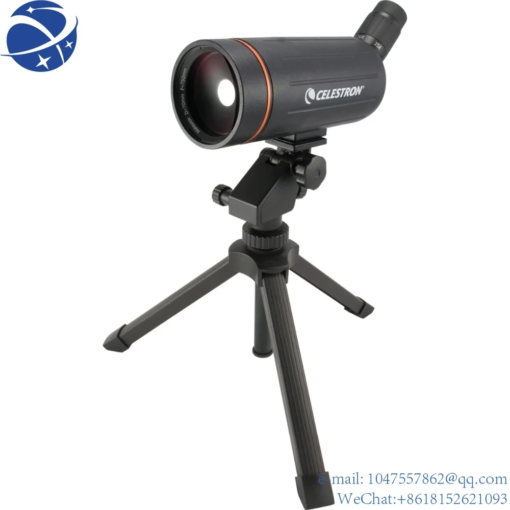 

YunYiCelestron C70 mini Mak spotting scope 25-75x telescope high power multi-coating hunting hiking camping travel Brushless ele