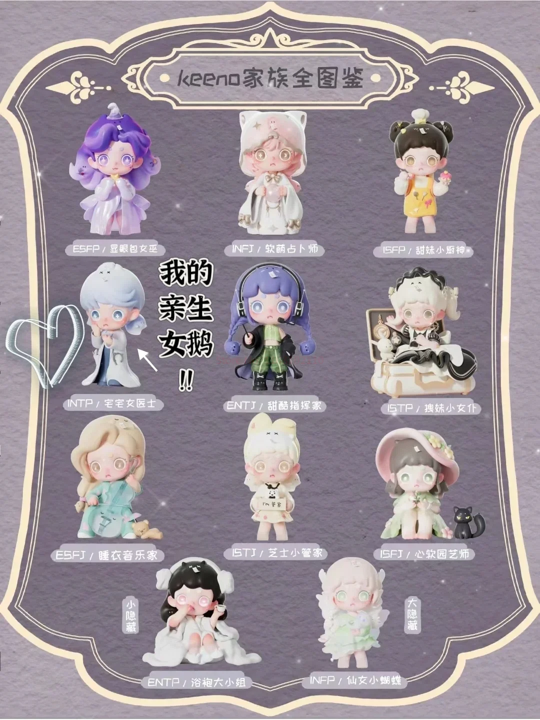 【13Pc】Keeno Ghost City MBTI シリーズ Ghost keeno perilous MBTI series cute action figure toys
