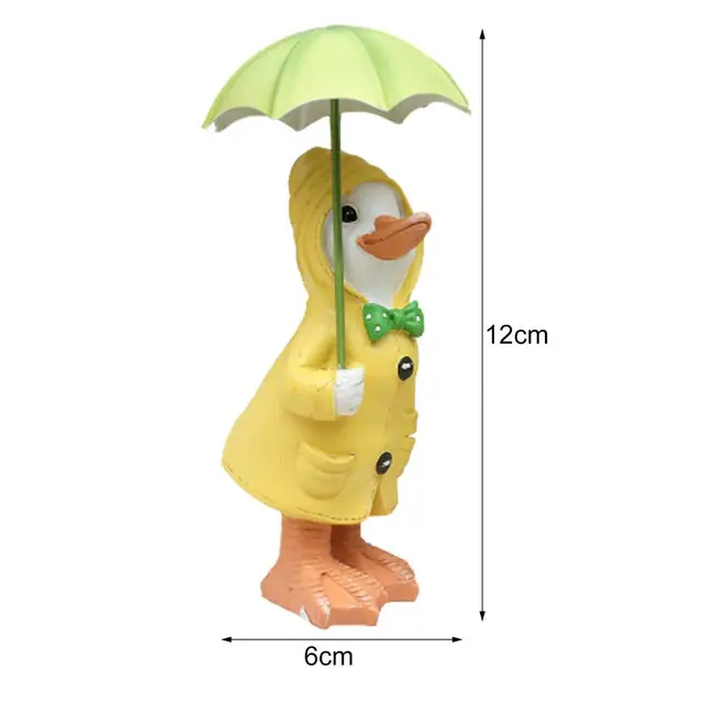 Gyanta Esőkabáta Kacsa Szobor Kézzel Készített Figura Művészi Hozzáadása Életképességi Esőkabát Kerti Készletek A Gyephez - Image 6