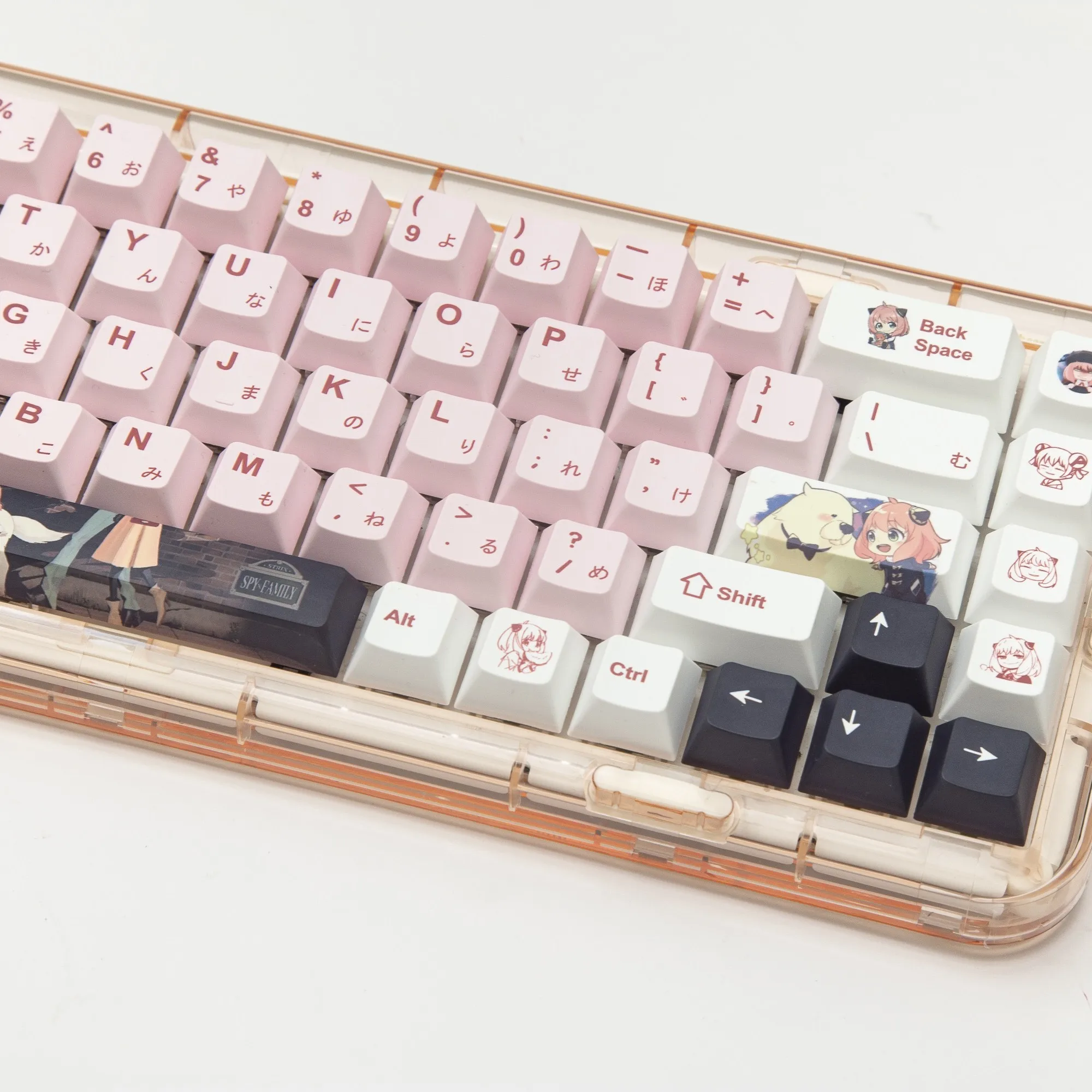 Pbt Keycaps Cereja Tintura Sub Keycap 140 Chave Japonês Minimalista Branco Rosa para Jogos Teclado Mecânico Personalizado dos Desenhos Animados - Imagem 2