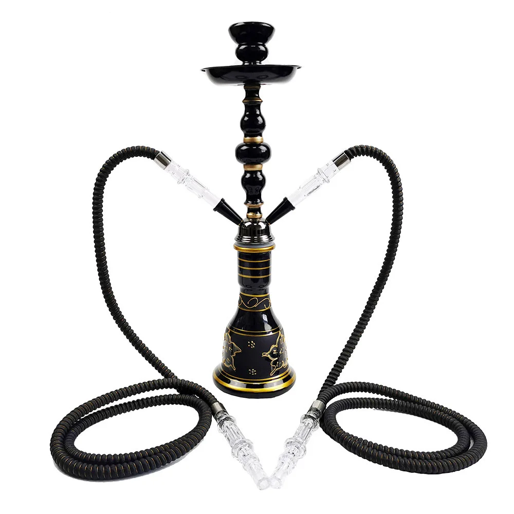 

Shisha Two Person Hookah Bar Arabic Hookah Whole Set Hookah Accessories Pipe Smoking Set Cigarette Nargileh Two Tubes