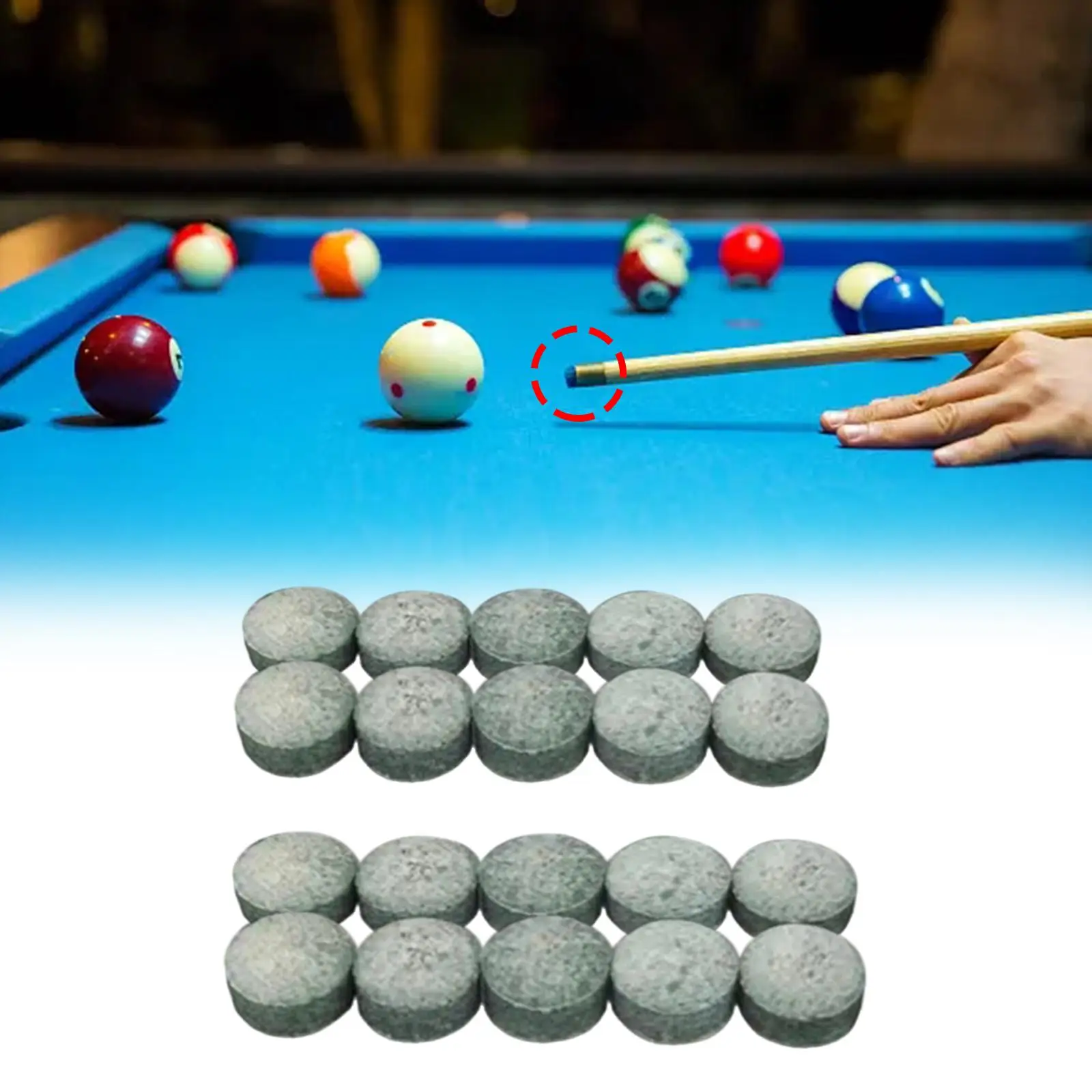 가죽 당구 큐팁 10.5mm 11.5mm 점프 브레이크 헤드 부품 (당구대 게임 연습용)