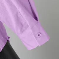 Cotton Linen Shirts Solid Color Button Shirt Summer Lapel Collar Men's Shirts Fashion Camisas Hombre Breathable Blusas Outfits - Image 5