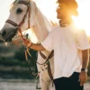 2 Pcs Men's Belts Horse Riding Spurs Bull Braiding Kit Full Grain Straps Durable Black Single Women's 6