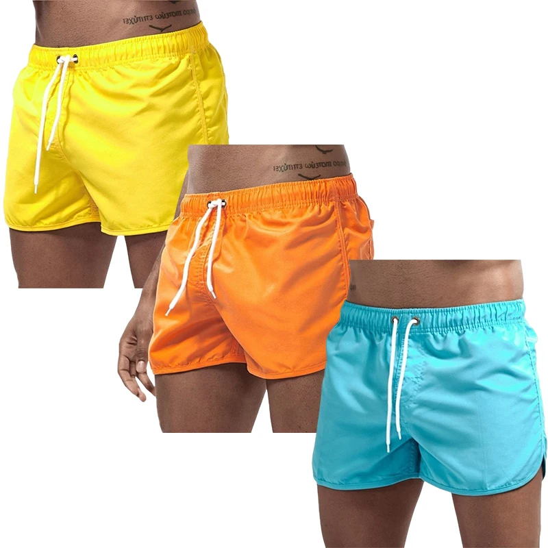 3 Pack Men's Beach Shorts Summer Casual Fashion Board Shorts for Man Running Cycling Fitness Shorts Gym Athletic Short Pants 2