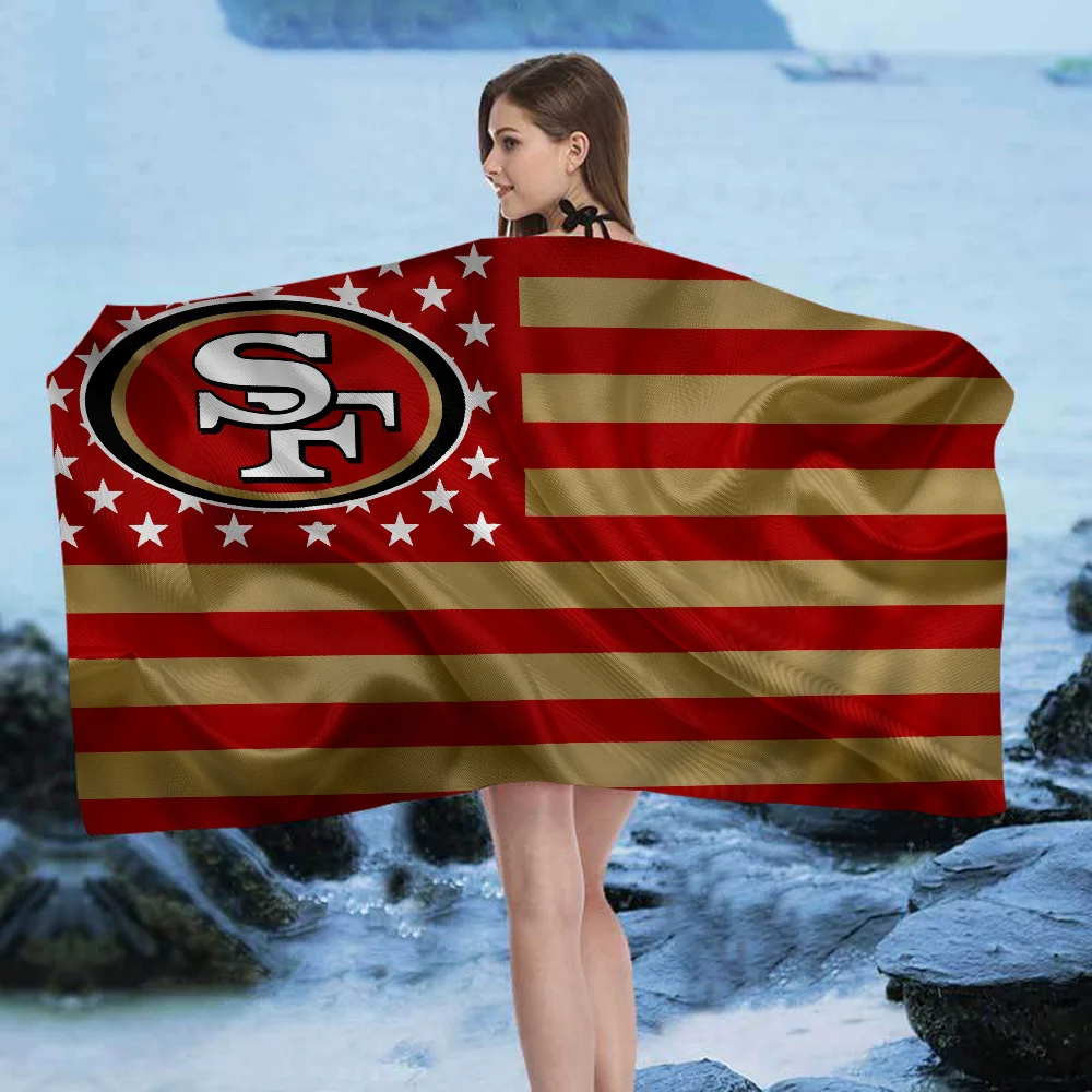 San Francisco 49er Team Big Microfiber Beach Towels Quick Dry Towel Sand Beach Towels Pool Towel for Travel Swim Pool Yoga