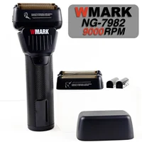 WMARK NG-7982 Professional Hair Trimmer for Man 9000RPM Titanium Coated Floating Double Blade Mesh Men's Shaver Equipped Blades 1