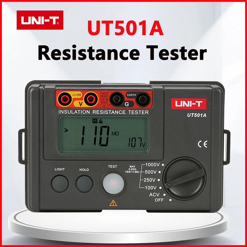Resistance Tester Voltage Tester UNI-T UT501A UT502A UT501C UT502C Insulation Earth Ground Resistance Tester Meter Voltage Tester Megohmmeter Voltmeter Ammeter