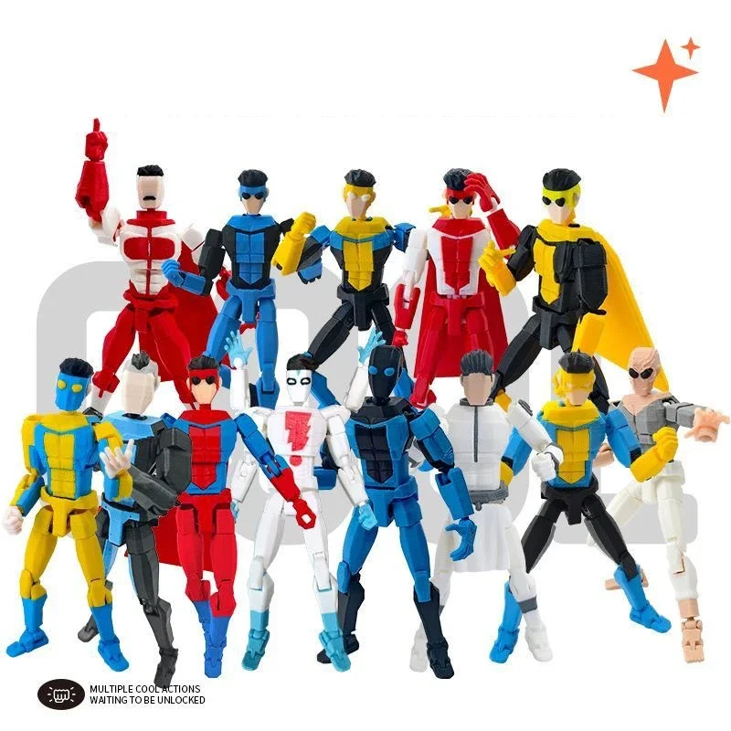 3D Printed Superheroes Anime Multi-Jointed Action Figures Ornaments Gifts
