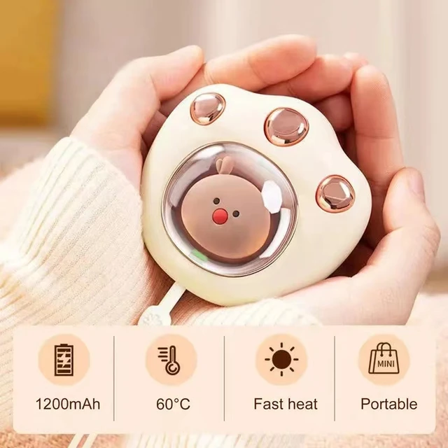 Aranyos Macska Karom Kéz Meleg, Kényelmes Usb Lélegzetelállító, Fényes Töltő, Hordozható, - Image 3