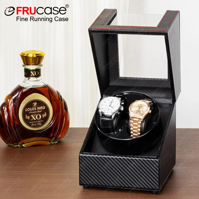 FRUCASE PU Watch Winder for Automatic Watches Watch Box USB Charging watch winder