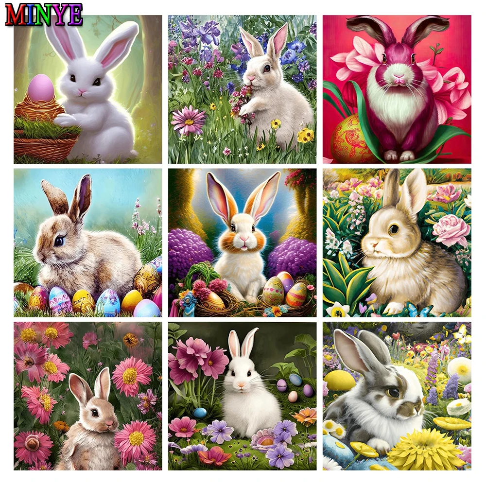 5D Diamond Painting New Animal Easter Bunny Diamond Embroidery