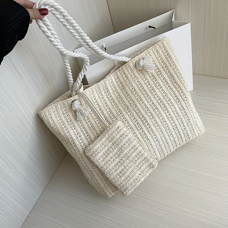 Fashion Large Capacity Straw Tote Bag Designer Women Handbags