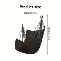 1pc Leisure Fabric Hammock Chair Outdoor Swing Chair Hammock Dormitory Hammock Chair Anti Rollover Hammock(With Storage Bag 6