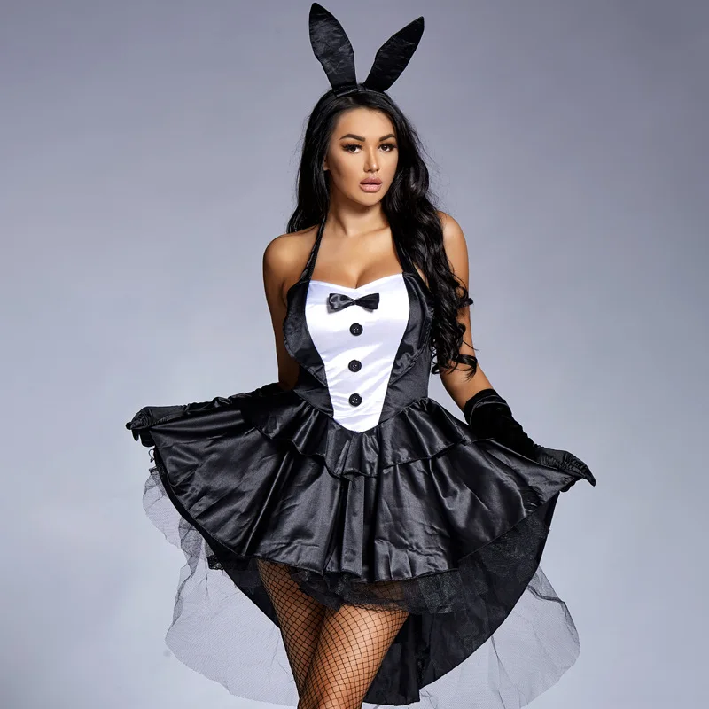 

Bunny Girl Costume Adult Cosplay Costume Plus Size Women Rabbit Girl Nightclub Halloween Party Dress Up