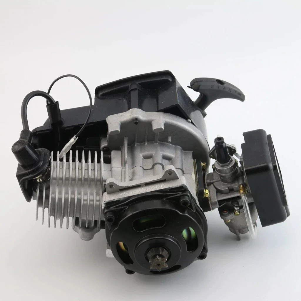 2 Stroke Engine Pull Start Motor 49cc Transmission Engine Air Filter Mini Pocket ATV 4 Wheel 6 Teeth Pit Quad Dirt Bike