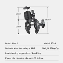 https://ae01.alicdn.com/kf/S0e764d012b8f463692163125d6ad10f4E/Ulanzi-R099-Super-Clamp-Mount-Mini-Rotule-Rotative-Vis-1-4-Alliage-d-Aluminium-Charge-Utile.jpg_220x220.jpg_.webp