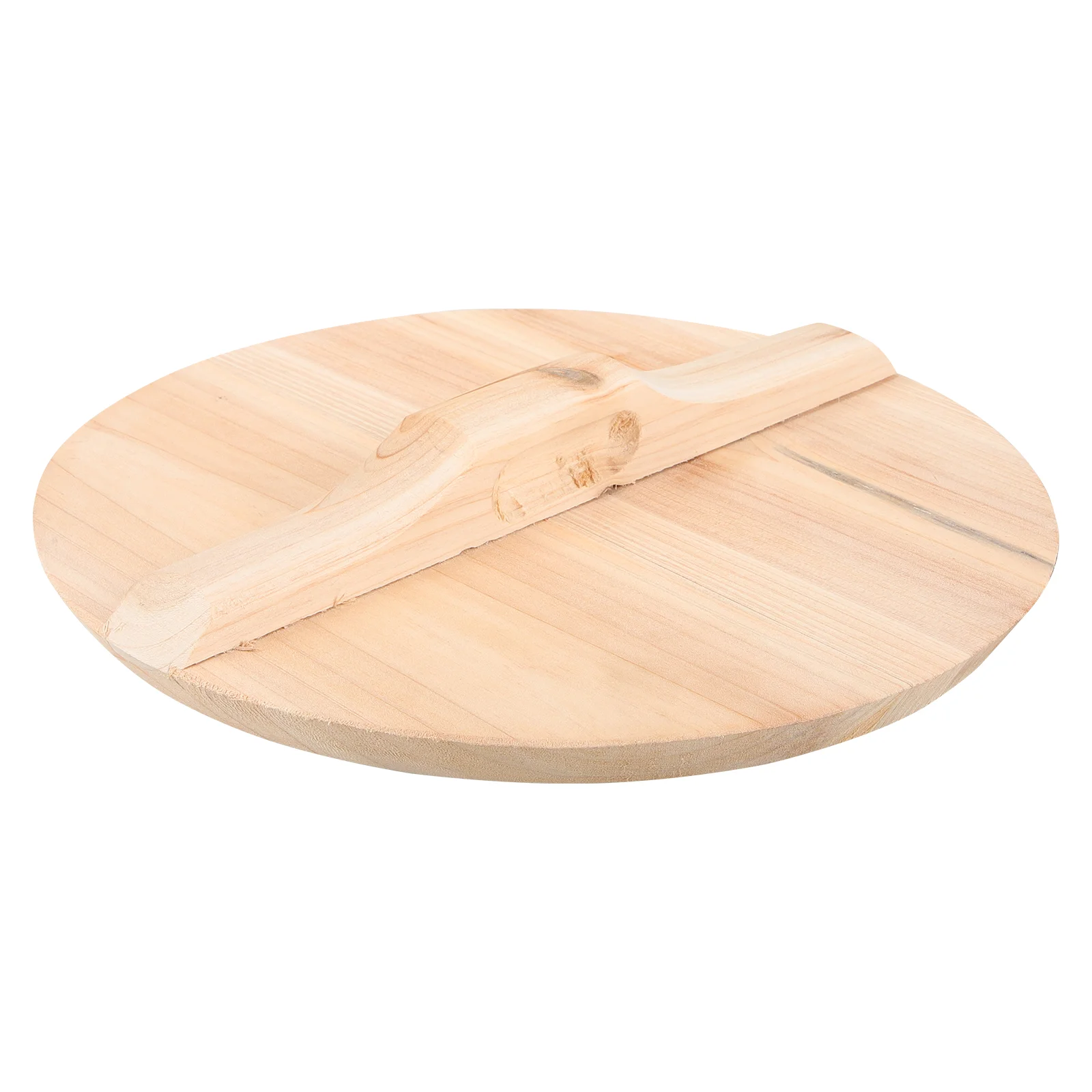 25cm Diameter Wooden Pot Lid Stir Fry Wok Cover Natural Wood Kitchen Cookware Parts Anti Overflow Pot Cover Commercial Kitchen