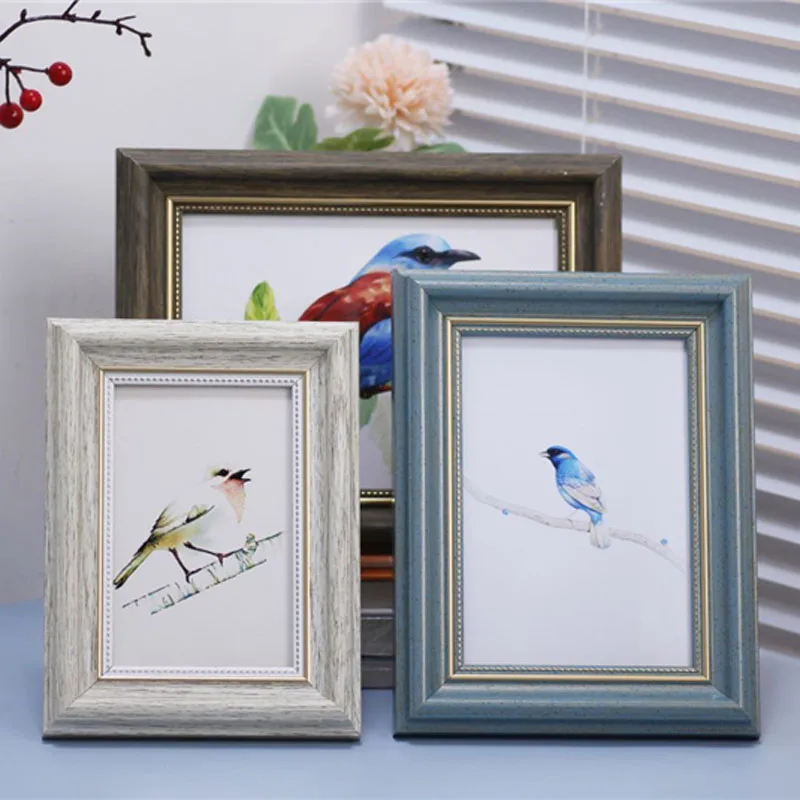 1 Pc Classic Retro Style Home Picture Frame Wedding Children Art Photo Desktop Table Frame 5-10 Pollici Exquisite Decor Photo Frame