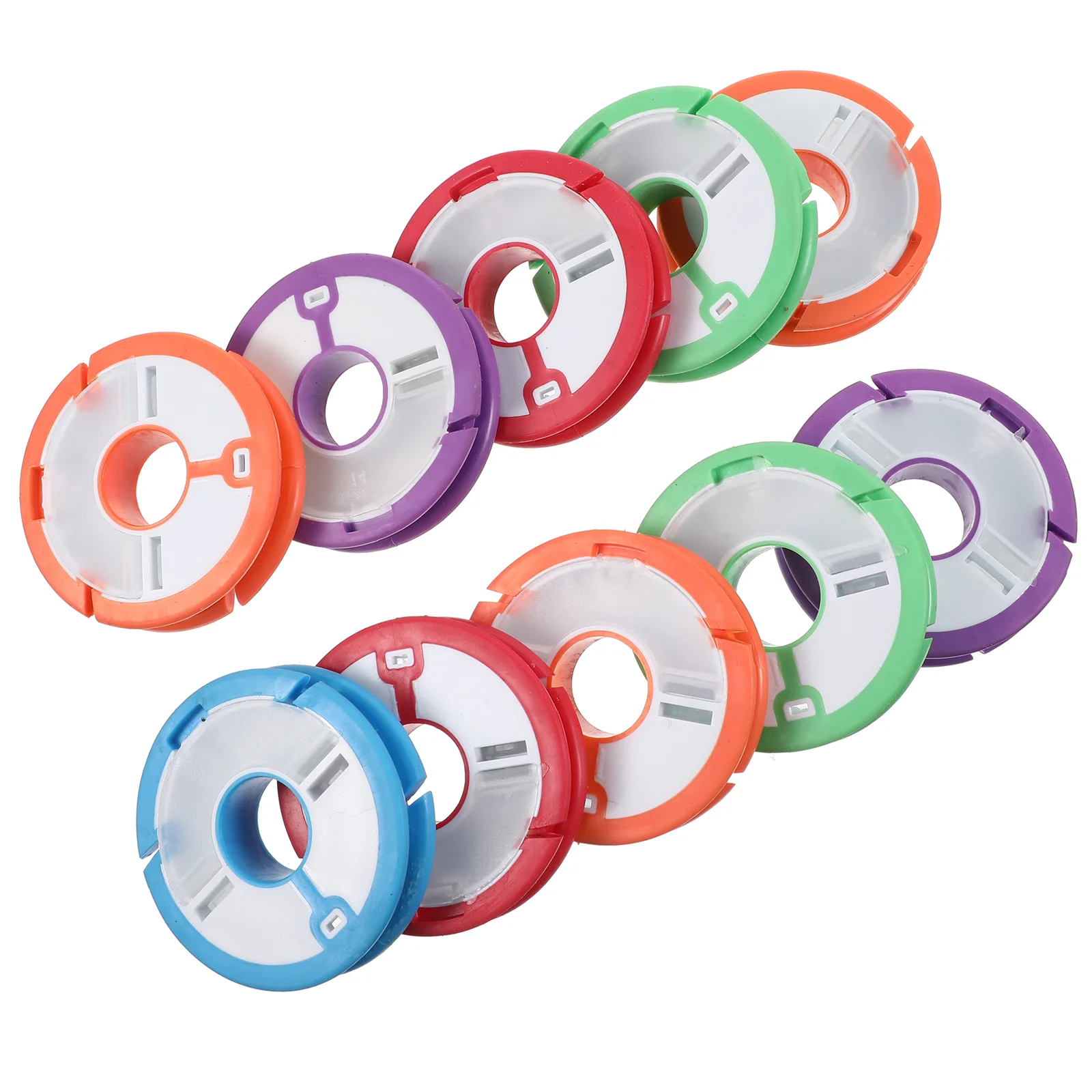 

10 Pcs Coil Fishing Tool Line Winding Silicone Tools Tackle Wheel Parts Bobbin